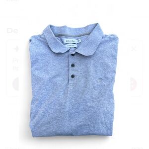 Calvin Klein Gray Cotton Polo Shirt Size XL